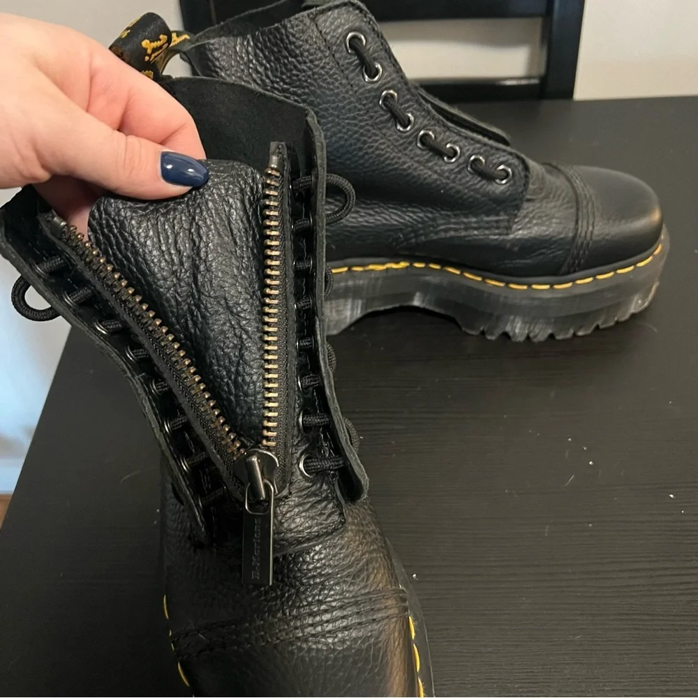 Dr. Martens Black Leather Sinclair Boots - Picture 9 of 13